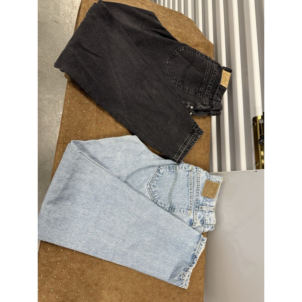 Lot Of 2 Lee Jeans 30.5 x 31 Sz 12 USA Medium Vintage 80s‎ Denim Unisex